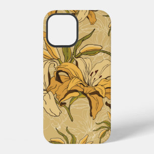 vintage seamless floral pattern with retro flowers iPhone 12 case