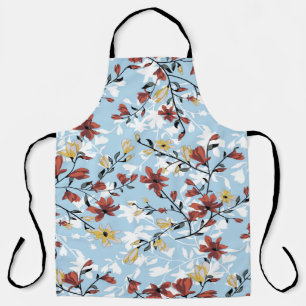 Vintage seamless flowers pattern. Simple floral ba Apron