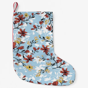 Vintage seamless flowers pattern. Simple floral ba Small Christmas Stocking