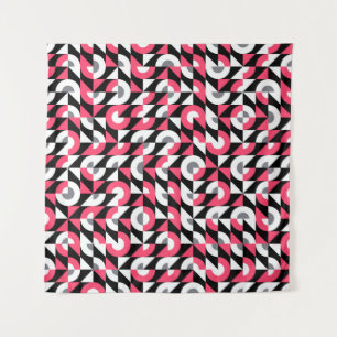 Vintage seamless glitch pattern with bold geometri tapestry