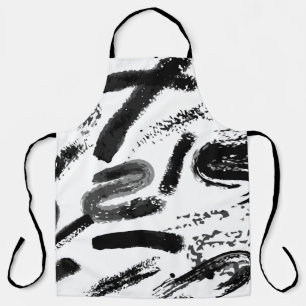Vintage seamless hand painted watercolor dry brush apron