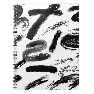 Vintage seamless hand painted watercolor dry brush notebook