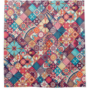 Vintage Seamless: Islamic Hand Drawn. Shower Curtain