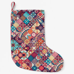 Vintage Seamless: Islamic Hand Drawn. Small Christmas Stocking