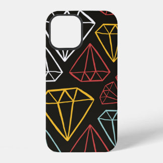 vintage seamless pattern, diamond design elements iPhone 12 case