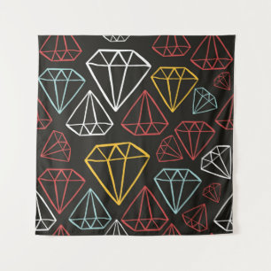 vintage seamless pattern, diamond design elements tapestry