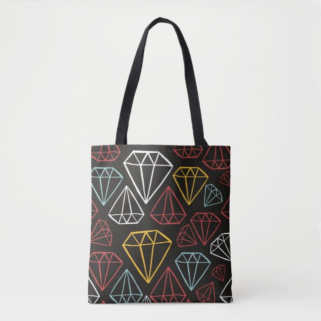 vintage seamless pattern, diamond design elements tote bag (Front)