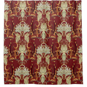 Vintage seamless pattern. Floral ornate wallpaper. Shower Curtain