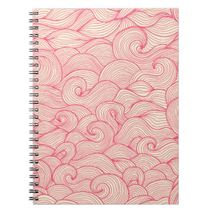 vintage seamless pattern. Hand drawn abstract wavy Notebook