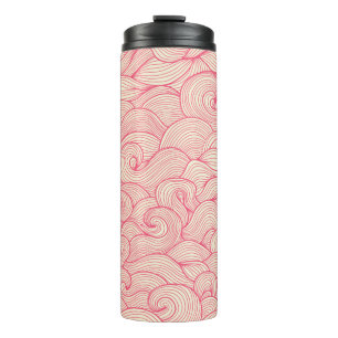 vintage seamless pattern. Hand drawn abstract wavy Thermal Tumbler