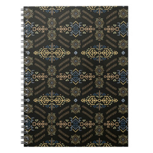 Vintage Seamless Pattern in Ethnic Style. Trendy h Notebook
