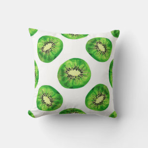 vintage Seamless pattern kiwi illustration hand dr Cushion