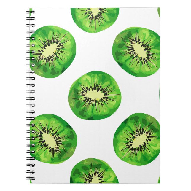 vintage Seamless pattern kiwi illustration hand dr Notebook (Front)