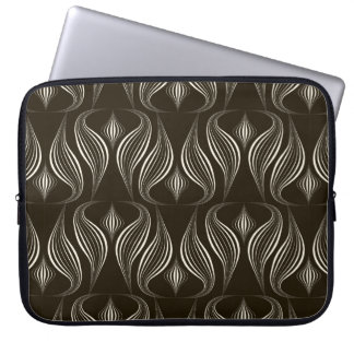 vintage seamless pattern monochrome ornament with laptop sleeve