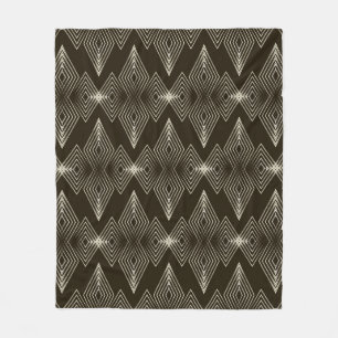 vintage seamless pattern ornament with stylised ge fleece blanket