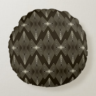 vintage seamless pattern ornament with stylised ge round cushion