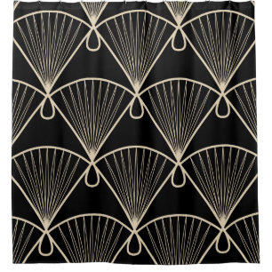 vintage seamless pattern ornament with stylised ge shower curtain
