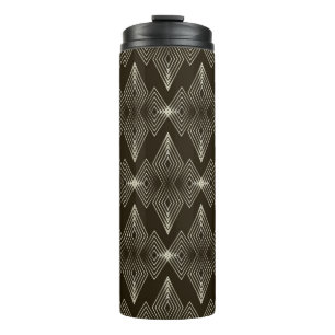 vintage seamless pattern ornament with stylised ge thermal tumbler