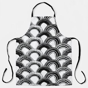 Vintage seamless pattern with dry brush arched str apron
