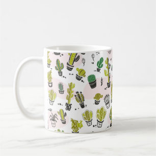 vintage seamless pattern with hand drawn cactus el coffee mug