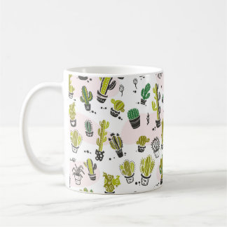 vintage seamless pattern with hand drawn cactus el coffee mug