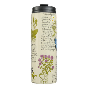 Vintage seamless pattern with handwritten text Lor Thermal Tumbler