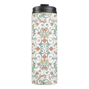 Vintage seamless pattern with line art ornament. V Thermal Tumbler