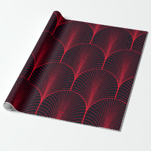 Vintage seamless red and black art deco wallpaper  wrapping paper