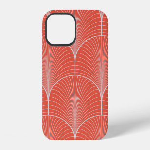 Vintage seamless red and gray art deco wallpaper p iPhone 12 case