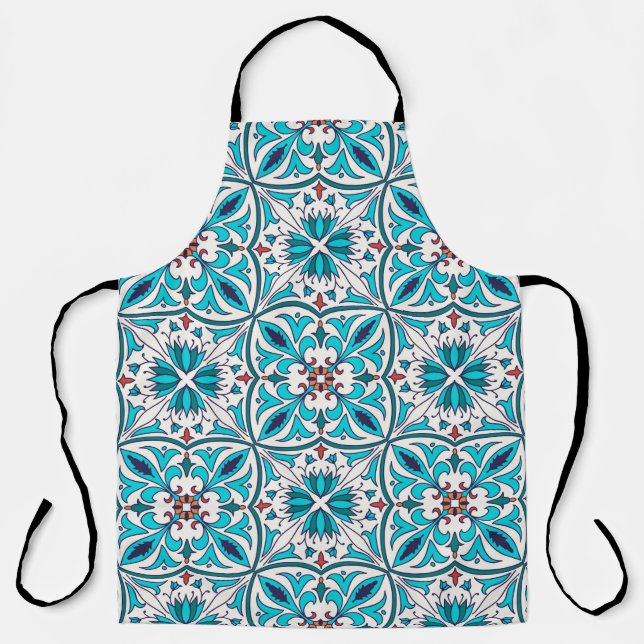 vintage seamless texture. Beautiful coloured patte Apron (Front)