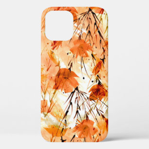 Vintage seamless watercolor pattern of plants, Her iPhone 12 Case