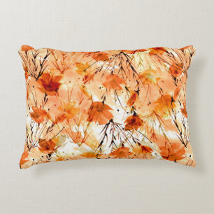 Vintage seamless watercolor pattern of plants, Her Decorative Cushion