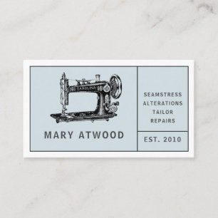 Vintage Seamstress Tailor Sewing Business Card