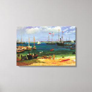 Vintage Seascape, Nassau Harbour by Bierstadt Canvas Print