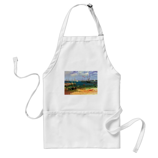 Vintage Seascape, Nassau Harbour by Bierstadt Standard Apron (Front)