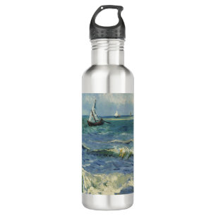 Vintage Seascape near Les Saintes-Maries-de-la-Mer 710 Ml Water Bottle