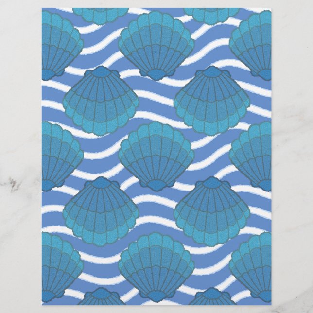 Vintage Seashell And Waves Pattern (Front)