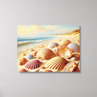 Vintage Seashell Beach Wall Art