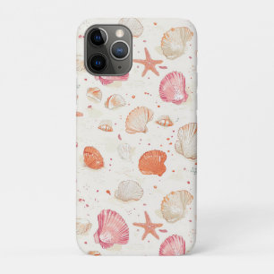 Vintage Seashell Coral Pink Terracotta Ivory iPhone 11 Pro Case