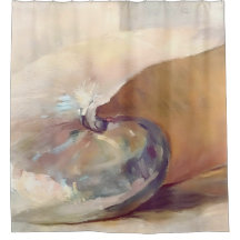 Vintage Seashell Painting, Minimalist Beach House