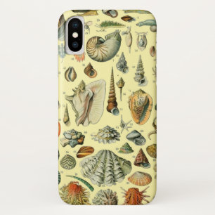 Vintage Seashell Print Adolphe Millot Coastal  iPhone X Case