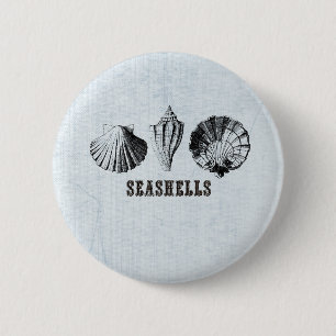 Vintage Seashells 6 Cm Round Badge
