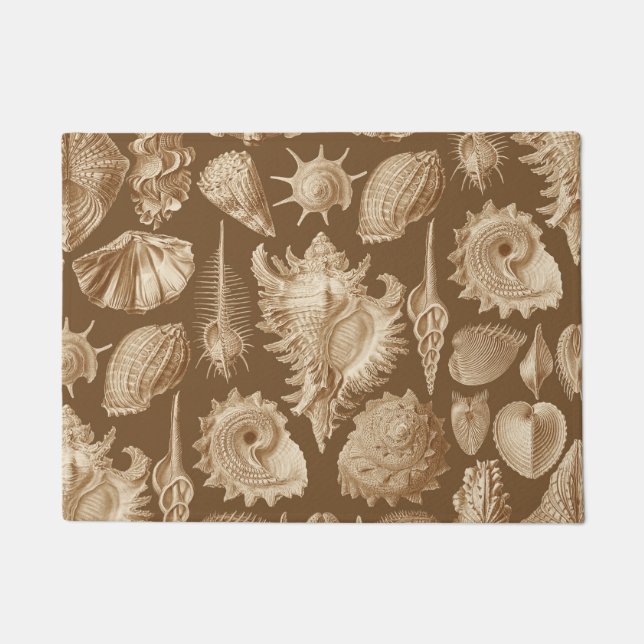Vintage Seashells Antique Doormat (Front)