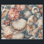 Vintage Seashells Beach Coastal Christmas  Wrapping Paper<br><div class="desc">Bring a splash of seaside charm to the holidays with this colourful, vintage seashell wrapping paper. Perfect for a coastal Christmas, it blends nostalgic beach vibes with a Christmassy feel, creating a look that’s festive, fresh, and full of character. Scattered seashells on the beach in soft, joyful colours make this...</div>