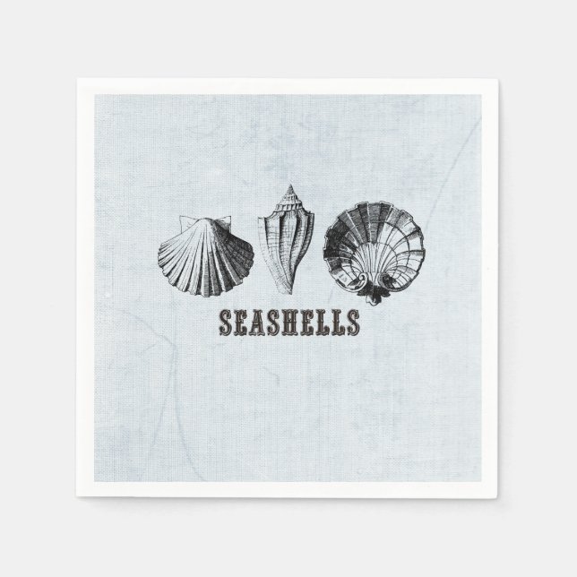 Vintage Seashells Napkin (Front)