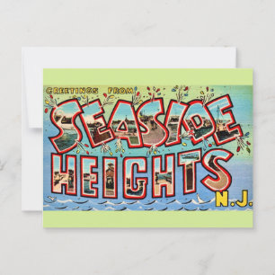 Vintage Seaside Heights NJ  Postcard
