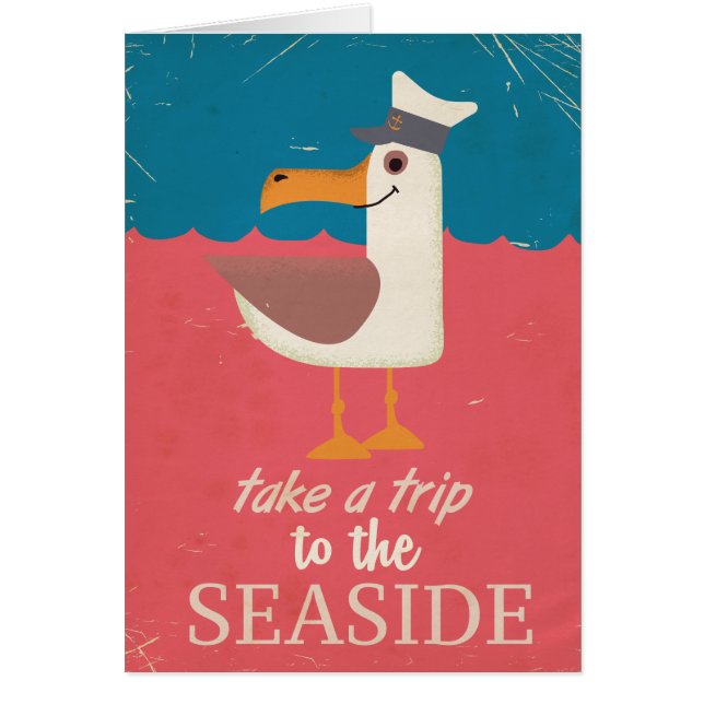 Vintage Seaside travel poster (Front)