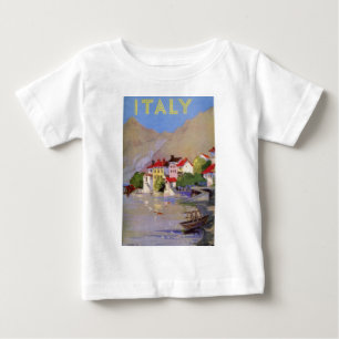 Vintage Seaside Village Italy Tourism Baby T-Shirt