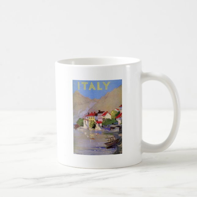 Vintage Seaside Village Italy Tourism Coffee Mug (Right)