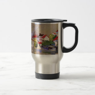 Vintage Seaside Village Italy Tourism Travel Mug